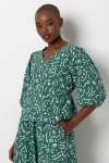 Puff Sleeve Top - 16 Green