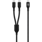 Cord Series 1.2M 15W Usb-c To 2X Usb-c Braided – Black