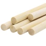 Tolospace 0.16X16IN Round Bamboo Dowel Rods 20PCS Unfinished Wooden Sticks For Diy Painting Handmade Model Bird Cage Kite Miniat