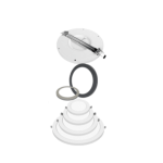 6W LED Round Iris 2 In 1 Ceiling Light Magnetic Trims - Satin Nickel