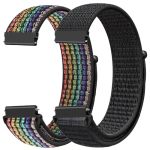 Ftyquee 2 Pack Nylon Watch Bands Compatible With 16MM 18MM 19MM 20MM 22MM Watch Bands Quick Release Replacement Wristband Adjust