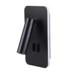 Rectangular Aluminium LED Reading Wall Light Black White - White