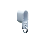 C Track Endstop With Metal Ring - White