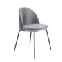 - Kia Bloom Velvet Dining Chair - Grey