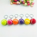 MINI Tennis Ball Keychains Assorted Colors Faux Tennis Ball Key Rings For Sports Enthusiasts Novelty Gift Bag Charms Cute Cellph