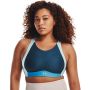 Under Armour Women's Infinity Mid High Neck Shine Sports Bra - Blue/teal