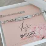 TG2 - Personalized Teacher's Gift Bracelet Stainless Steel Adjustable Size Ready In 3 Days