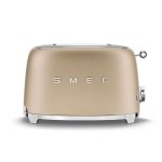 Smeg TSF01CHM 2 Slice 50'S Style Matt Champagne Toaster