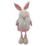 Standing Bunny Gnome With Adjustable Legs Pink 60CM