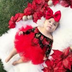 Rose Leotard Red Tutu And Headband