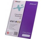 Rexel A4 Colourhide Feint Rule Notebook 120 Pages Purple – 165062