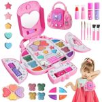 Topsolid Kids Makeup Kit With Mirror - Real Washable Makeup Set For Girls 5-8 Princess Toys Cosmetic Set Christmas & Birthday Gi