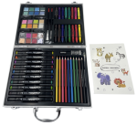 Animal Print Paint & Drawing Art Case Set - 65 Pieces
