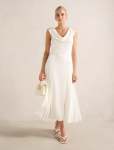 Oceana Cowl Jersey Dress - 16 Cream