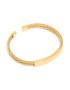 Mens Waterproof Gold Plated Stainless Steel & Black Coated Metal Double Chain Bracelet
