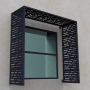Awning Screen - Top Screen / 1100 X 500 D Mm / Matt Charcoal