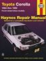 Toyota Corolla Service Repair Manual - 1984 - 1992 Front-wheel Drive Models   Paperback 3RD Revised Edition