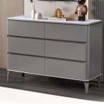 Modern Grey 6 Drawer Storage Chest
