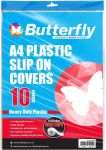 Butterfly Book Cover - A4 80M Clear Plastic Slip-on 10S