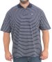 Mens Stripe Golfer - 10XL / Navy/wht