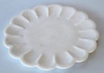 White Scalloped Marble Plate – 25CM
