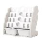 Mix Box 4-TIER Carrot Kids Bookshelf Storage Organizer Cabinet With 2 Bins