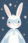 Super Bunny Canvas Print - 600MM X 600MM