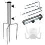 Camping Ground Spike Removal Parasol Umbrella Stand Holder - 46CM