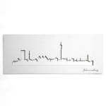 Joburg Skyline White Wall Art