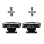 Atmoshue 1 4" Female To Hot Shoe Adapter - 2 Packs Hot Shoe Mount Adapter With 1 4" Male Screw Adapter For Magic Arm Monitor Vid