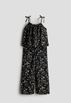 2-PIECE Top And Trousers Set - Black Floral
