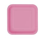 Party 7" Square Plate Hot Pink 16CT