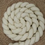 Cot Bumper Braided 3 Strand Creamy Yellow