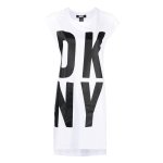 Pullover Logo Dress -white black
