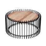 Aura Coffee Table Acacia Wood And Metal