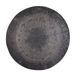 Dichotomized Slate Round Rug