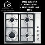 Smeg Classica Stainless Steel 4 Burner Gas Hob - 60CM