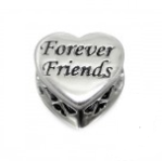 C122-C14707 - 925 Sterling Silver Forever Friends European Bead No Stones