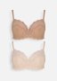Non Padded Underwire Lace Dd+ Full Cup Bra 2 Pack