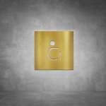 Wheelchair Sign D03 - Brushed Brass