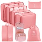 8 9PCS Travel Storage Bag Digital Wash Bag Cosmetic Storage Bag Clothing Multi Functional Luggage Travel Bag
