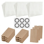 SO1 Kraft Bags Bundle -50 Kraft Bags -50 Cocktail Serviettes -50 Stickers