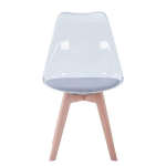 Transparent Acrylic Chair With Solid Wood