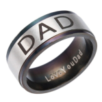The Charcoal Dad Stainless Steel Mens Ring