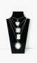 Sublimation Blanks : Silver Glass Stone Necklaces Oval Heart Square & Rectangle