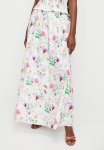Printed Gathered Waist Midi Skirt Co- Ord - Fresh Watercolour Floral