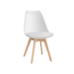Multi-function Modern Plastic Dining Chair With Wooden Legs A305
