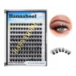 Hannahool 120PCS D Curl Individual Wide Stem Cluster Diy Eye Lashes Extensions Mixed 10-12-14-16MM 14-16-18MM 12-14-16MM Makeup