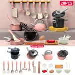Play House Kitchen Cooking Set Creative Play House Simulation Kitchen Cooking Hands-on Toys Great Halloween Christmas Gifts