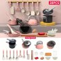 Play House Kitchen Cooking Set Creative Play House Simulation Kitchen Cooking Hands-on Toys Great Halloween Christmas Gifts